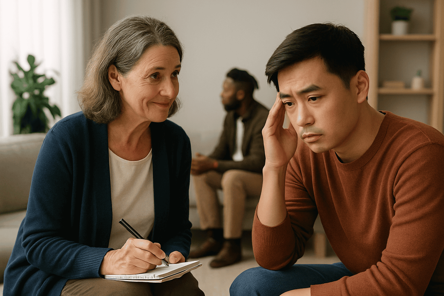 A therapist helps by recommending antidepressant medication and other forms of therapy or other treatments to aid in different mental health and emotional challenges like social anxiety. Other treatments are useful.